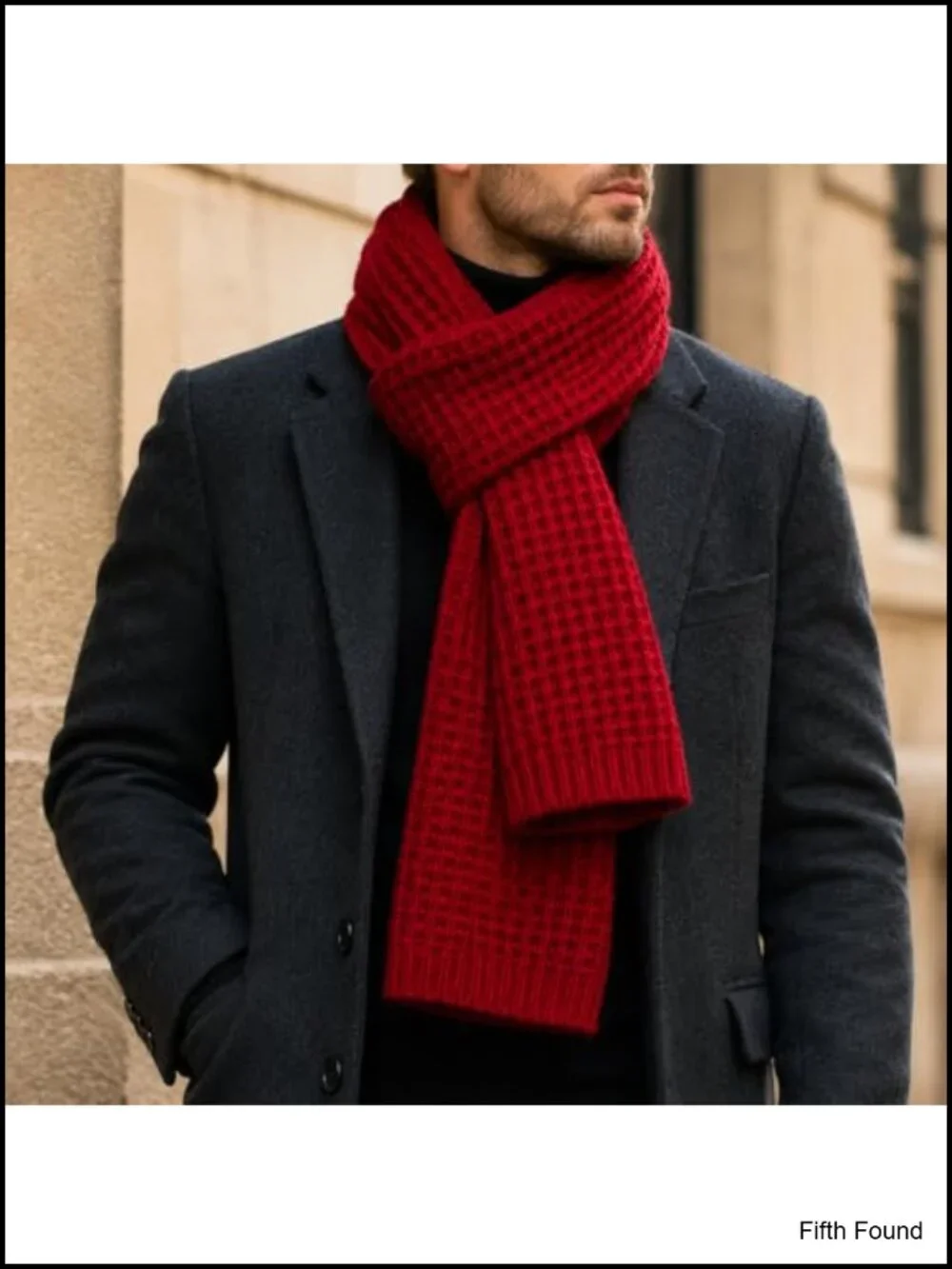 Waffle Knit Winter Scarf Cozy 63x9.4 inch Cold Weather Wrap for Men Women
